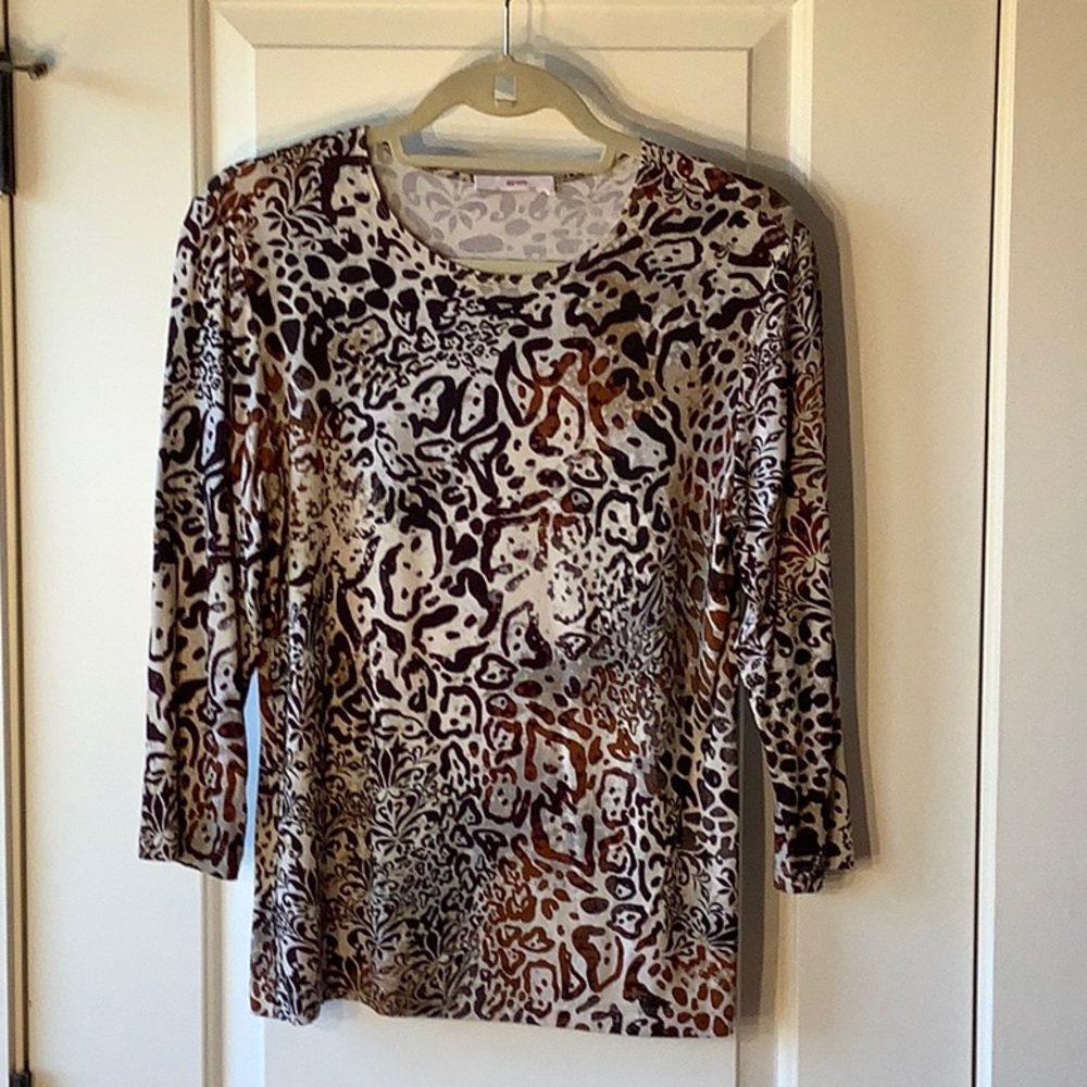 Leggiadro animal print 3/4 sleeve T